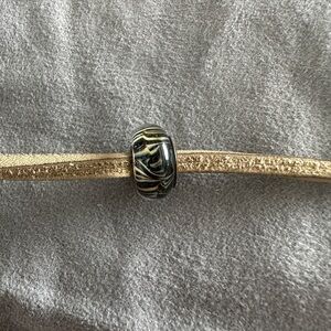 Chamilia glass and silver safari tracks bead